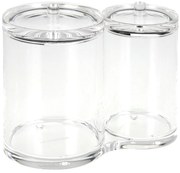 Pojemnik na płatki kosmetyczne, 2-komorowy