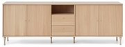 Naturalna niska komoda w dekorze dębu 220x76 cm Mistral – Hammel Furniture