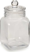 Kwadratowy słoik na ciastka z pokrywką, 1,2 l