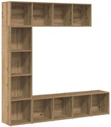 Regał wiszący z 12 w kolorze przegrodami dębowym D0-M42