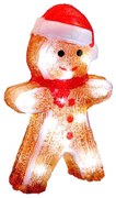 Dekoracja świąteczna LED, ludzik z piernika, 21 cm