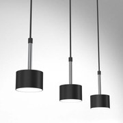 Lampa wisząca ARENA BLACK/SILVER 3xGX53 czarna srebrna, na listwie potrójna nad stół