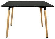 PROMOCJA Czarny stół jadalniany BERGEN 120x80 cm II. gatunek