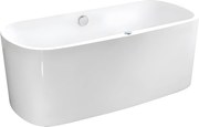 Wanna z hydromasażem z diodami LED SIRGAO - 1-osobowa - 155L - 75x150cm - Biała