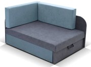 Młodzieżowy szaro-niebieski tapczan rozkładany C4-C47