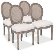 4 sztuki drewnianych krzeseł bankietowych ecru W0-S90