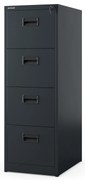 Metalowa szafa kartotekowa SARA V4, 460 x 1320 x 620 mm, antracytowa