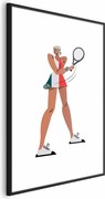 Plakat Tenisistka z rakietą 21x30 cm z ramą czarną bez marginesu ARTGEIST B