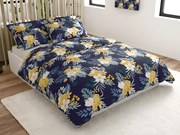 PrzytulneMieszkanie.pl PrzytulneMieszkanie.pl Pościel z mikrofibry FLOWERISH ciemnoniebieska Rozmiar pościeli: 70 x 90 cm | 140 x 200 cm