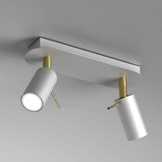 Lampa sufitowa PRESTON GOLD/WHITE 2x mini GU10, podwójny, kierunkowy, biała