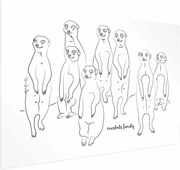 Plakat Rodzina surykatek 60x40 cm bez ramy bez marginesu ARTGEIST B