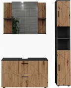 Zestaw mebli łazienkowych antracyt/artisan 100.1x41x60.6 irma
