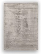 Dywan nowoczesny 3D Lily Geometria szary 80 cm x 150 cm