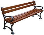 Ławka parkowa z podłokietnikami 150cm B6-E35