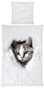 Herding Dziecięca pościel bawełniana Cat, 135 x 200 cm, 80 x 80 cm