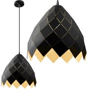 Lampa Sufitowa Wisząca Metalowa APP338-1CP Czarna