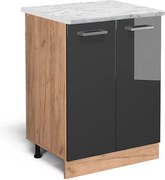 Szafki kuchenne antracyt wysoki połysk 60x60x81.6 r-line