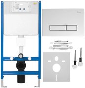 Stelaż zestaw podtynkowy K011A-Q do mis WC z przyciskiem HD Chrom