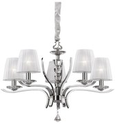 Ideal Lux - Żyrandol na łańcuchu PEGASO 5xE14/28W/230V śr. 72 cm chrom błyszczący