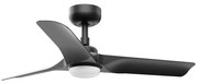 FARO 33825-1TW-LED Ściemnialny wentylator HEY S LED/10W/230V 2700/4000/6000K czarny + pilot