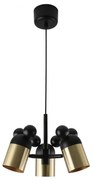 Lampa wisząca w czarno-złotym kolorze z metalowym kloszem Mouse II – GTV