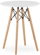 Biały okrągły stół w stylu skandynawskim D3-C86