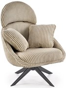 Fotel nowoczesny wypoczynkowy cappuccino L6-T15