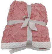 Kocyk z owczej skóry Island różowy, 150 x 200 cm