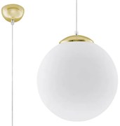 Biało-złota lampa wisząca glamour 30 cm F3-N06