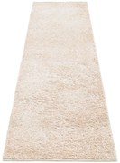 Beżowy jednokolorowy chodnik na metry shaggy A0-K23