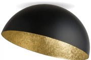Lampa sufitowa, plafon - Sfera Sigma czarno-złota, czasza średnica 35, 50, 70, 90 cm