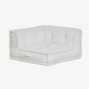 Narożna Sofa Modułowa Z Bawełny Dhel Gardenia Biel - Sklum