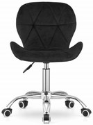 Krzesło obrotowe AVOLA aksamit - czarne