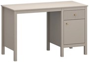 Nowoczesne biurko z szafką i szufladą taupe B2-N02
