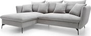 Jasnoszara kanapa narożna z pojemnikiem D9-L59