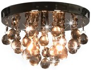 Czarno-fioletowa okrągła lampa sufitowa glamour P8-S84