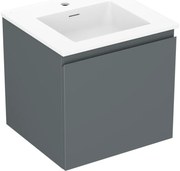 Mexen Orio szafka łazienkowa 50 cm z umywalką Otis, 1 szuflada, grafit mat/biała mat - 91A10-05047-1-BF66-W18M01