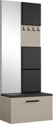 Masseno Garderoba MODULO 80,6/204/40 cm do Przedpokoju Nowoczesna Kaszmir