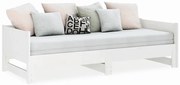 Białe łóżko rozsuwane sosnowe 2x(80x200) cm M8-T56