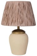 Lampa stołowa RAMZES 1xE27/40W/230V kremowa/brązowa