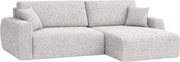 Narożnik z funkcją spania i pojemnikiem Ariel L, tkanina szenilowa Artico, Nata, Prawy