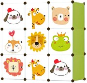 Zielona szafka modułowa dziecięca gamer B6-N66