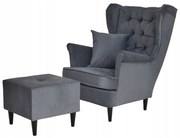 Fotel uszak z podnóżkiem Gaja Family Meble