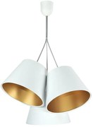 Biało złota lampa wisząca welurowa D8-D62