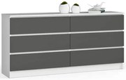 Nowoczesna Komoda Biały Z Szufladami + Grafit M7-Z19