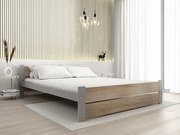 Łóżko IKAROS DOUBLE 140 x 200 cm, dąb sonoma/szary Stelaż: Bez stelaża, Materac: Bez materaca
