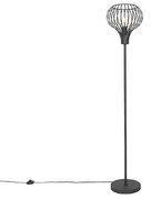 Nowoczesna lampa podłogowa czarna - Saffira