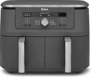 Frytkownica na gorące powietrze Ninja DZ400EU podwójna 9,5 L 2470 W szara z pokrętłami