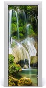 Naklejka na drzwi samoprzylepna Wodospad w dżungli