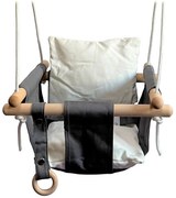 2Kids Toys - Dziecięca tekstylna huśtawka szaro-biała